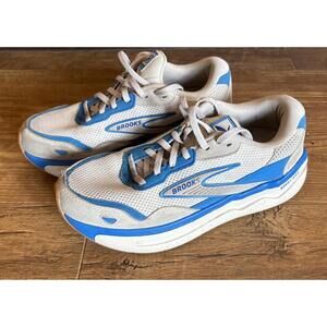 Brooks Women's White and Blue Athletic Running Shoes